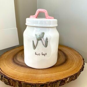 🐰 RAE DUNN HIP HOP BUNNY BABY PINK MODERN FARMHOUSE CANISTER